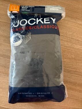 NWT Jockey Classics Cotton Stretch Briefs - Black size Medium 3 pack